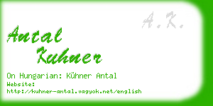 antal kuhner business card