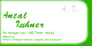 antal kuhner business card